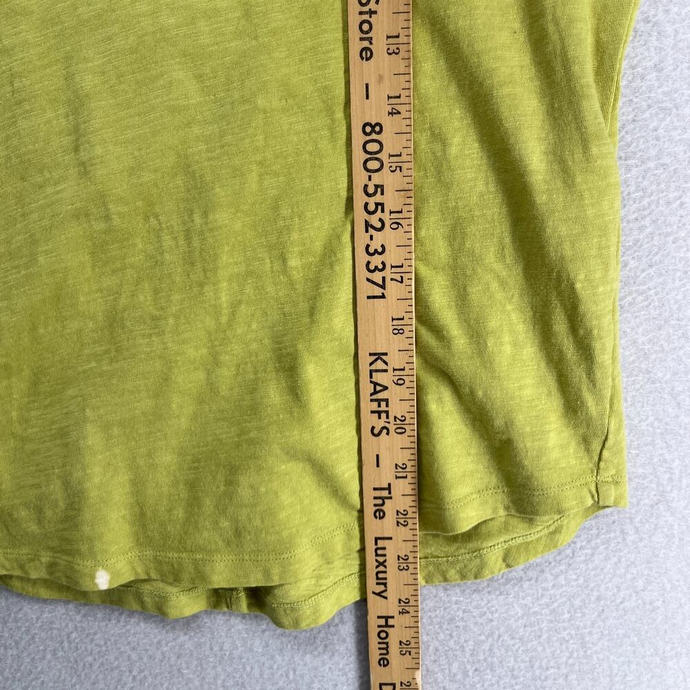 EILEEN FISHER Top XS Slub Organic Cotton Jersey Crew Neck Short Sleeve Green - Picture 9 of 10